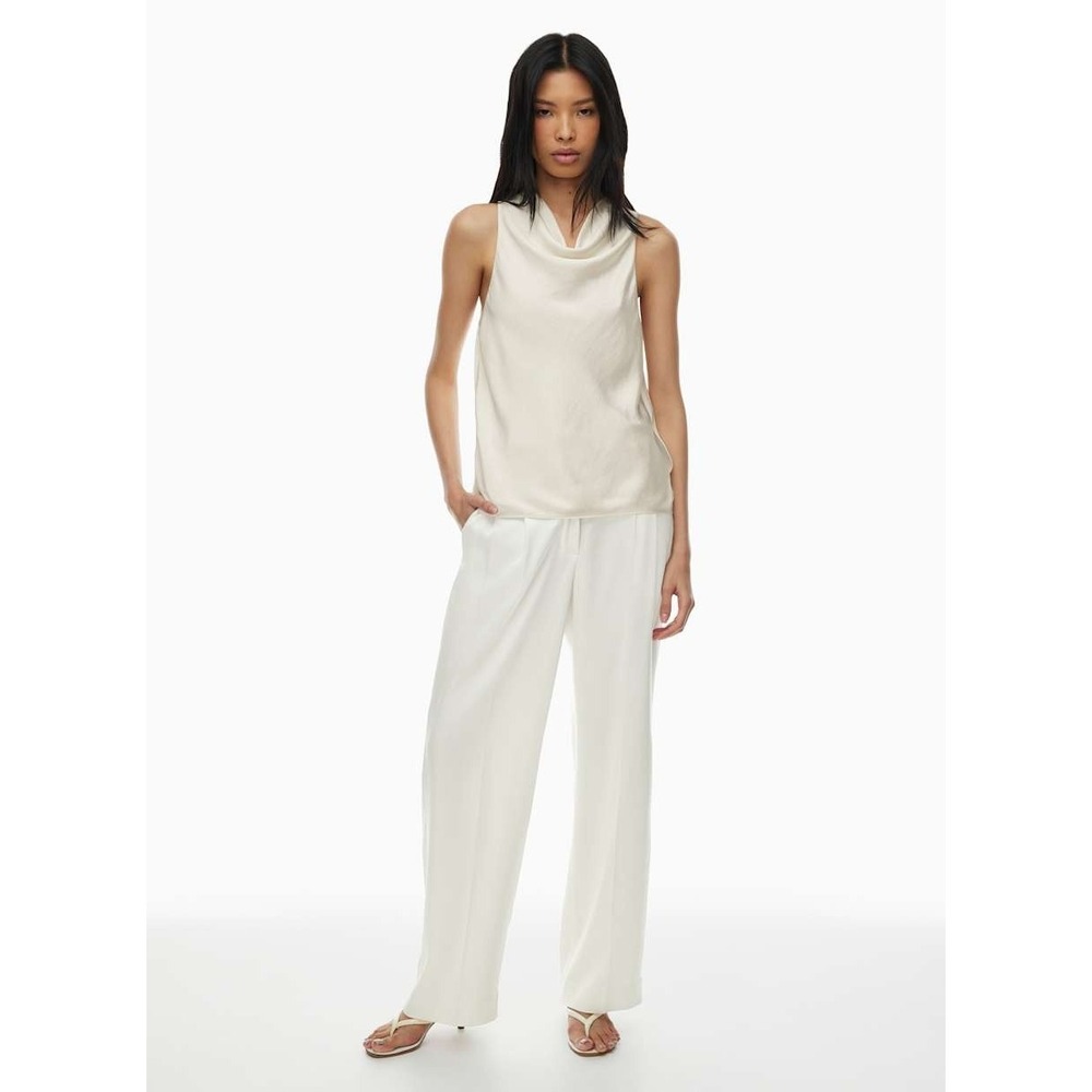 NWT Babaton Murphy Blouse XS Bone Off White Cowl Neck Sleeveless Aritzia Top - Picture 1 of 6